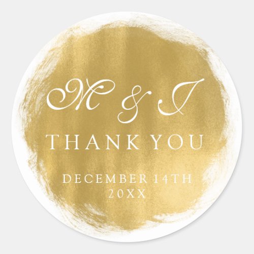 Wedding Favor Tag Gold Paint Look