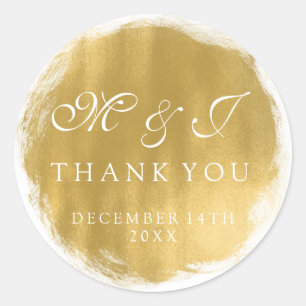 Wedding Favor Tag Gold Paint Look