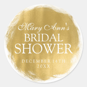 Wedding Favor Tag Gold Paint Look