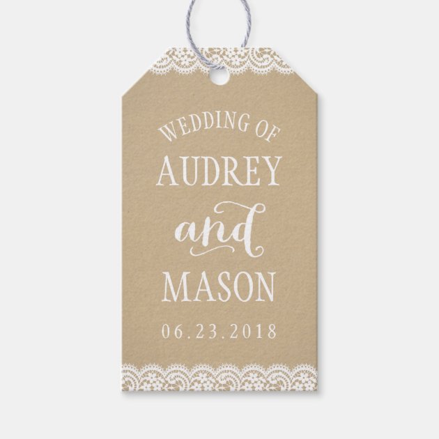Wedding Favor Tag | Lace And Kraft