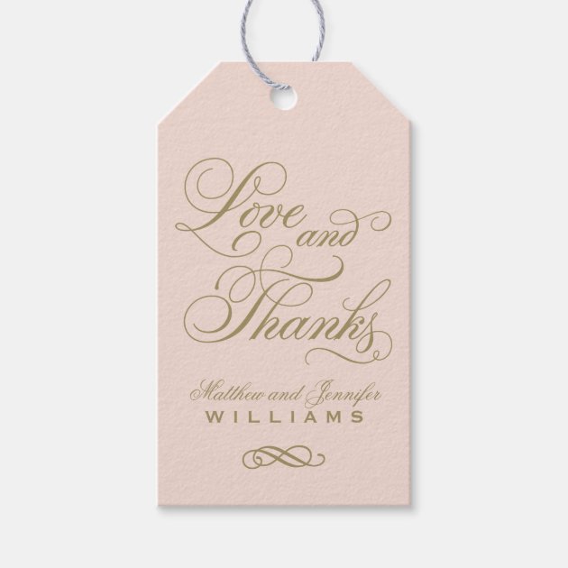 Wedding Favor Tag | Love And Thanks