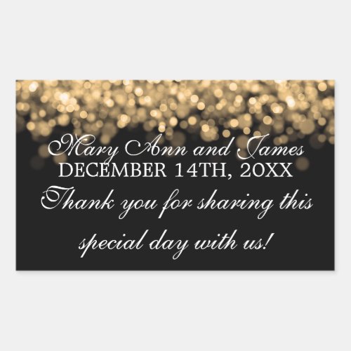 Wedding Favor Tag Magic Gold Lights