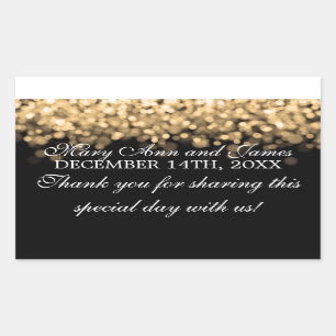Wedding Favor Tag Magic Gold Lights