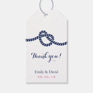 Wedding Favor Tag Royal Blue Tying the Knot