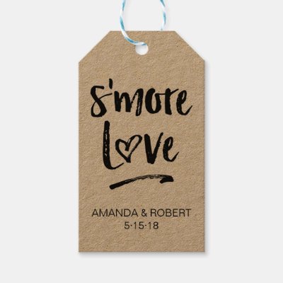 s more love tag baby shower favor smore love gift tags zazzle com