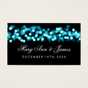 Wedding Favor Tag Turquoise Hollywood Glam