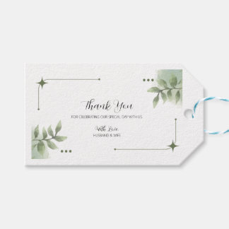 Wedding Favor Tag with a Touch of Green