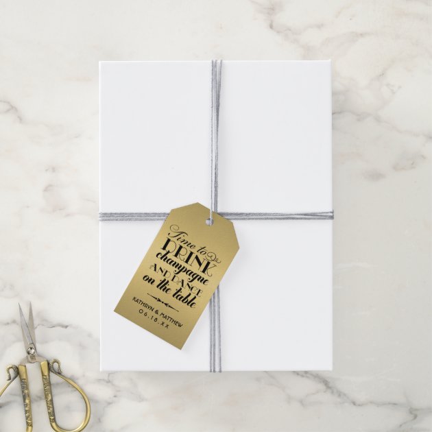 Wedding Favor Tags | Drink Champagne And Dance