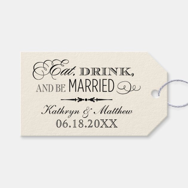 Wedding Favor Tags | Eat Drink And Be Married