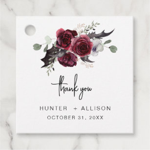 Wedding Favor Tags   Halloween