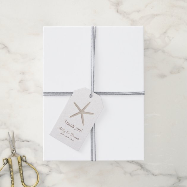 Wedding Favor Tags | Neutral Starfish