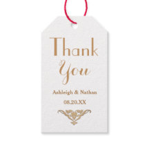 Wedding Favor Tags Thank You Kraft and Brown A04
