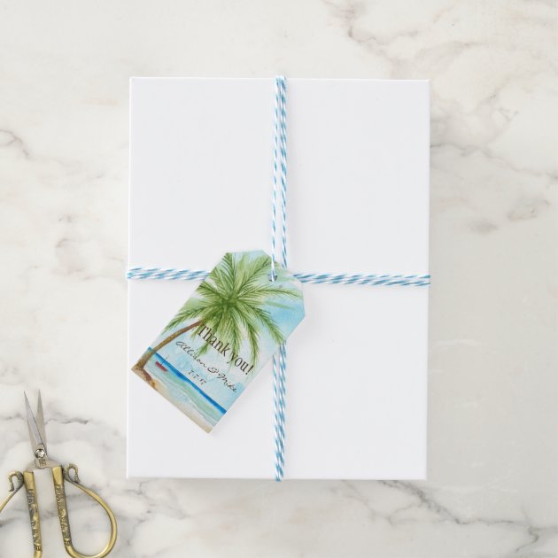 Wedding Favor Tags- Tropical Beach Gift Tags