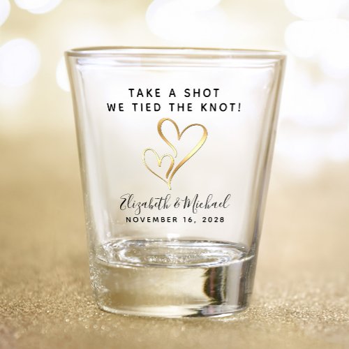 Wedding Favor Take A Shot We Tied The Knot Shot Glass