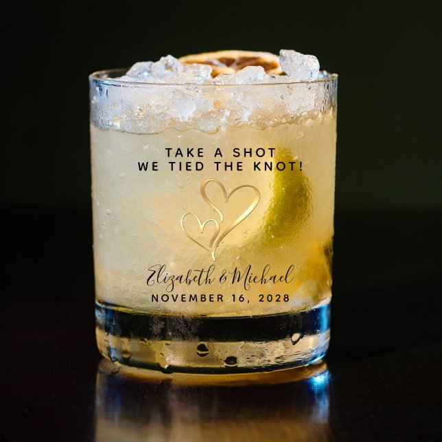 Wedding Favor Take A Shot We Tied The Knot Whiskey Glass (Creator Uploaded)