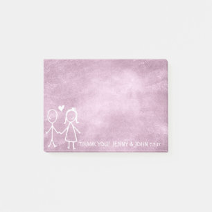 Wedding Favor Thank You Chalkboard Purple Lavanda Post-it Notes