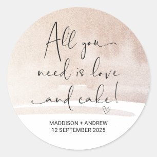 Wedding Favor Thank You From Bride Groom Favor Classic Round Sticker