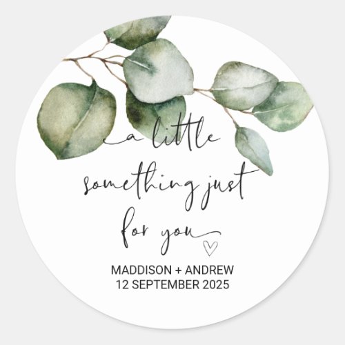 Wedding Favor Thank You From Bride Groom  Favor  Classic Round Sticker