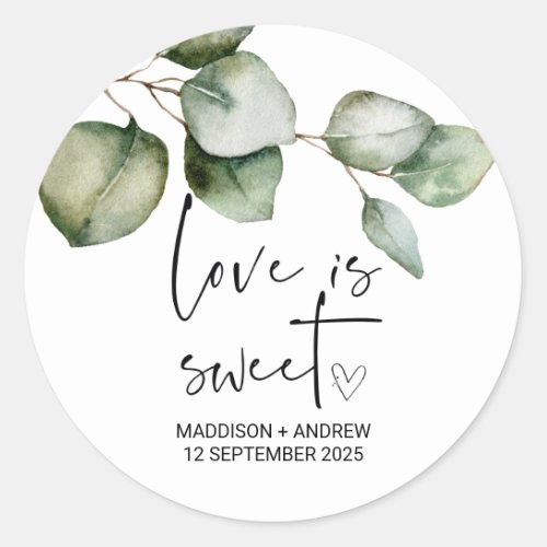 Wedding Favor Thank You From Bride Groom  Favor  Classic Round Sticker