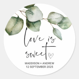 Wedding Favor Thank You From Bride Groom Favor Classic Round Sticker