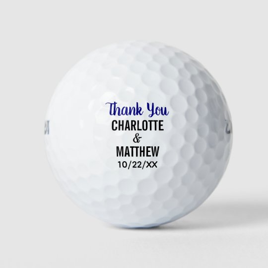 Wedding Favor Thank You Golf Balls