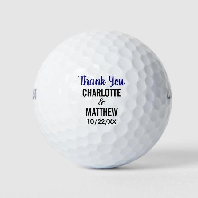 Wedding Favor Thank You Golf Balls (Front)