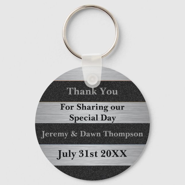 Wedding Favor Thank you Keychain (Front)