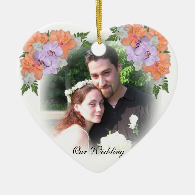 Wedding favor Thank you Photo Ornament (Front)