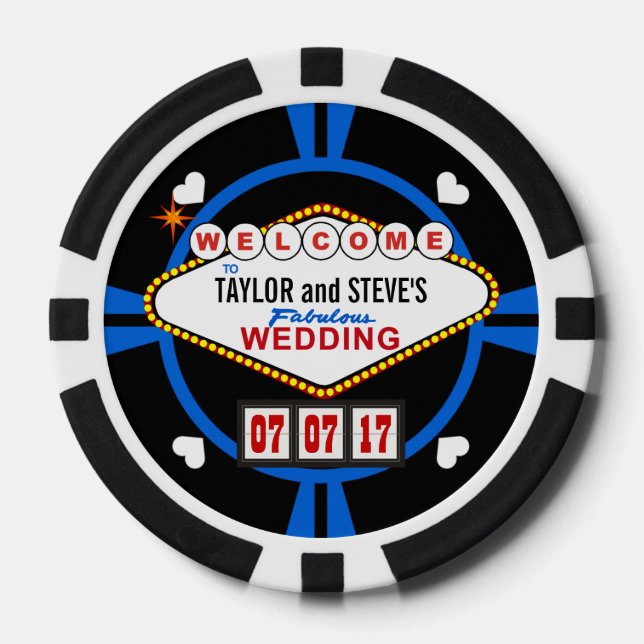 Wedding Favor Vegas Casino Poker Chips (Front)