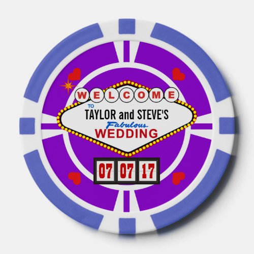 Wedding Favor Vegas Casino Poker Chips