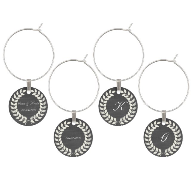 Wedding favor wine charms (Staggered)
