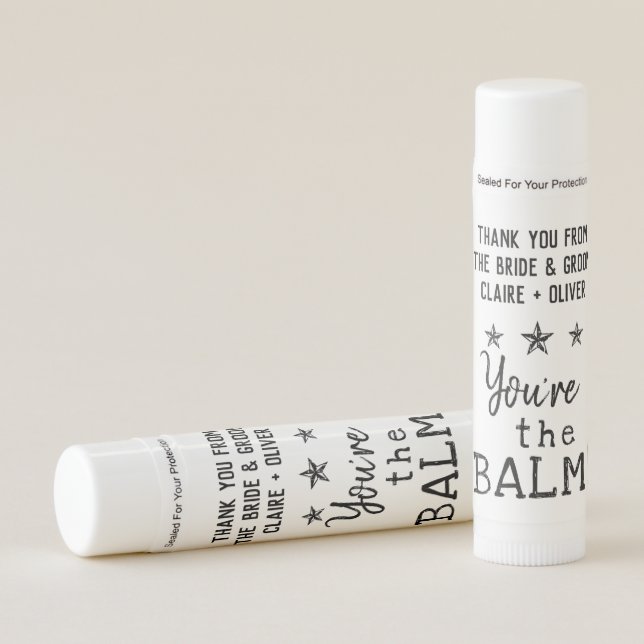 Wedding Favor | You're the Balm Cute Personalized Lip Balm (Front)
