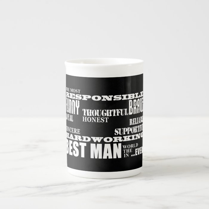 Wedding Favors Best & Greatest Best Men Qualities Porcelain Mug