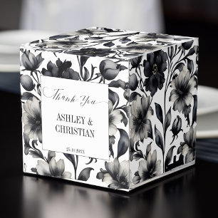 Wedding favors black and white candy favor boxes