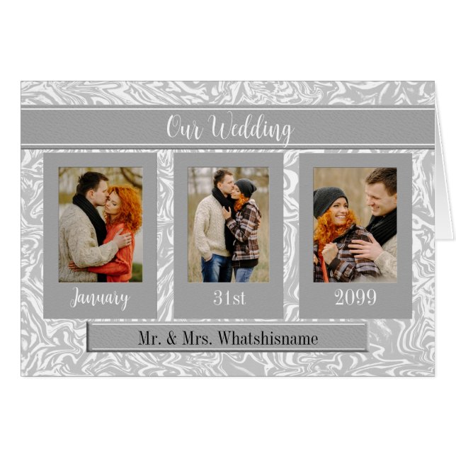 Wedding Favors Couple's Story Silver 6 Photo (Front Horizontal)