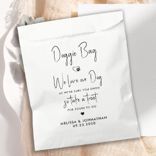 Wedding Favors Doggie Personalized Biscuit Bar Pet Favor Bag