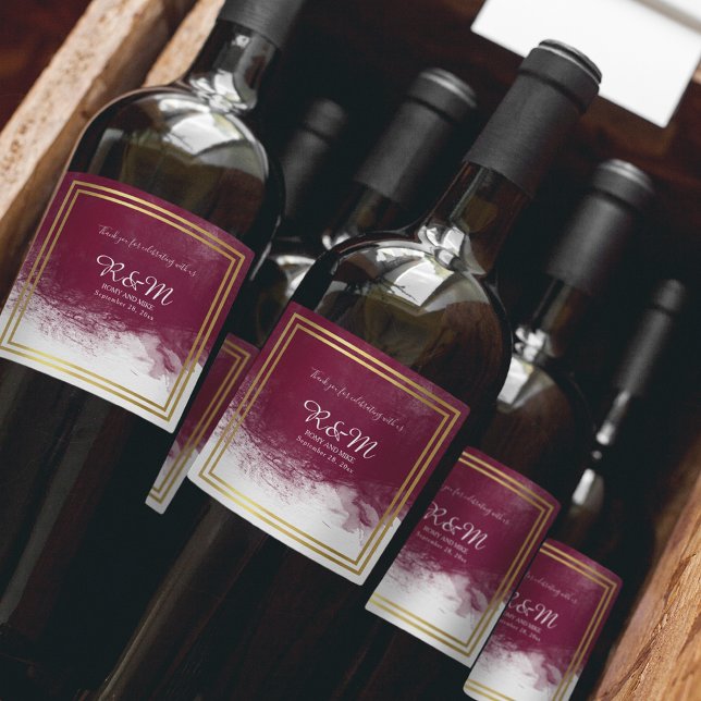 wedding favors elegant wine label (Creator Uploaded)