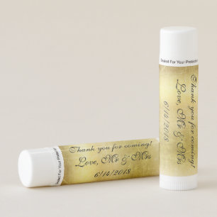 Wedding Favors, Gold Thank you for Coming Lip Balm