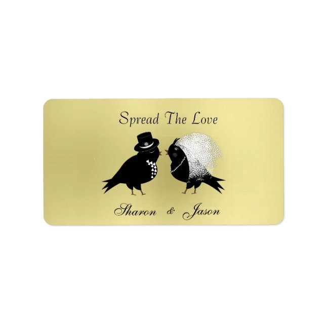 Wedding Favors Jam Jar Labels Spread The Love (Front)