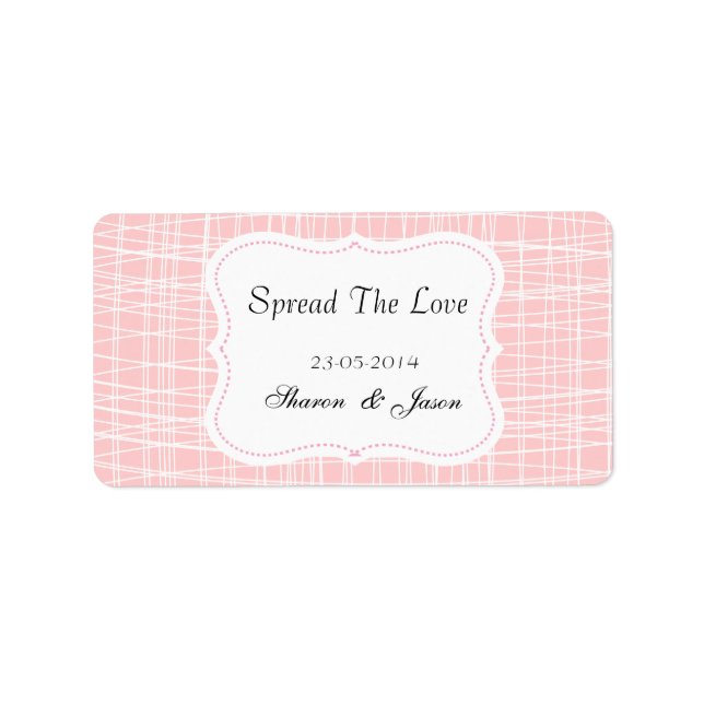 Wedding Favors Jam Jar Labels Spread The Love (Front)