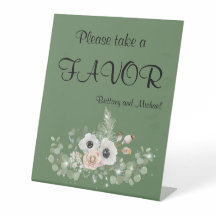 Wedding Favors Pedestal Sign