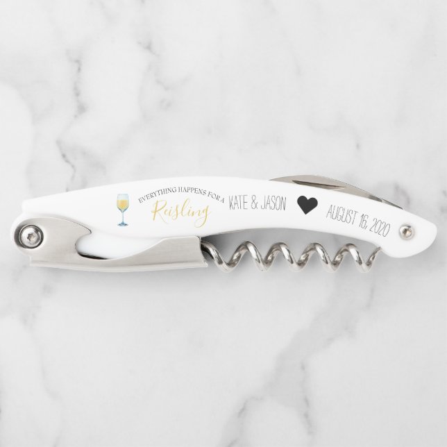 Wedding Favors | Personalized Wine Corkscrew (Front)