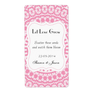 Wedding Favors Seed Packet Labels Let Love Grow
