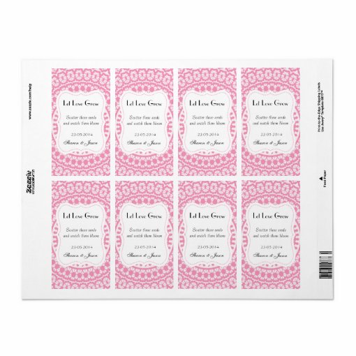 Wedding Favors Seed Packet Labels Let Love Grow | Zazzle