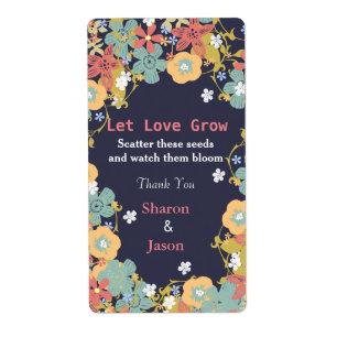 Wedding Favors Seed Packet Labels Let Love Grow