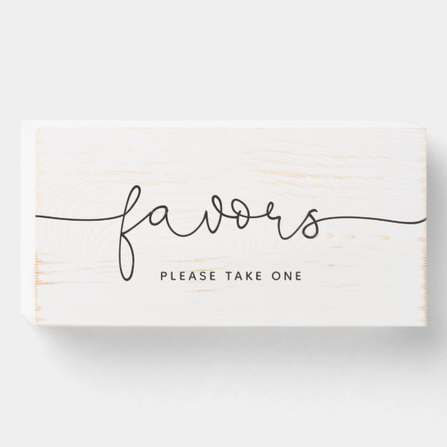 Wedding Favors sign (Front Horizontal)