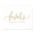 Wedding Favors Sign - Bounce Script (Flat Gold)