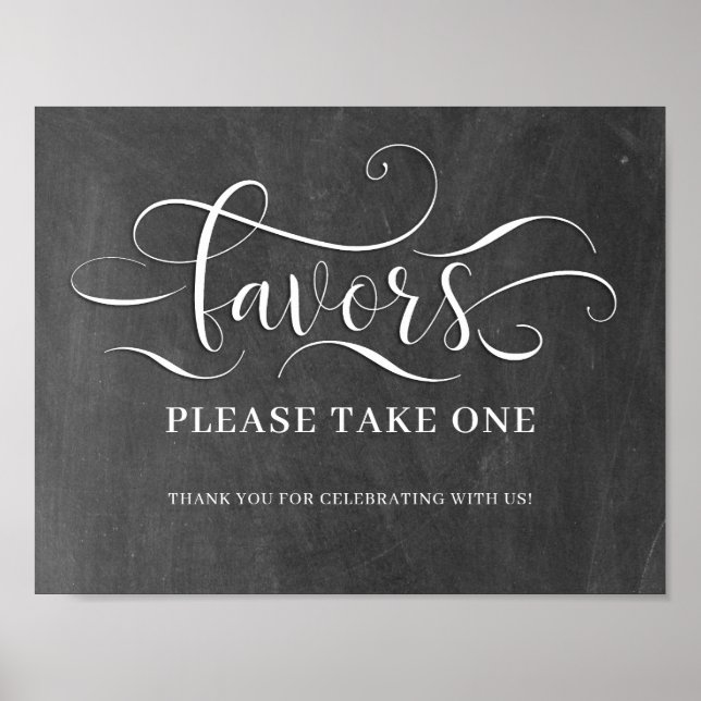 Wedding Favors Sign - Please Take One (Front)