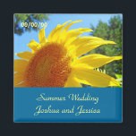 Wedding Favors Summer Weddings Sunflowers Magnet<br><div class="desc">Wedding Favors Summer Weddings Sunflowers Add Wedding Date Bride Groom Name Personalized Thank you for Liking and Sharing the Baslee Troutman Gifts with family and friends. Bookmark this site for great gift ideas all year! I am so grateful and blessed. GETTING A GIFT? COMBINE several products. Calendars, Greeting Cards, Stamps,...</div>