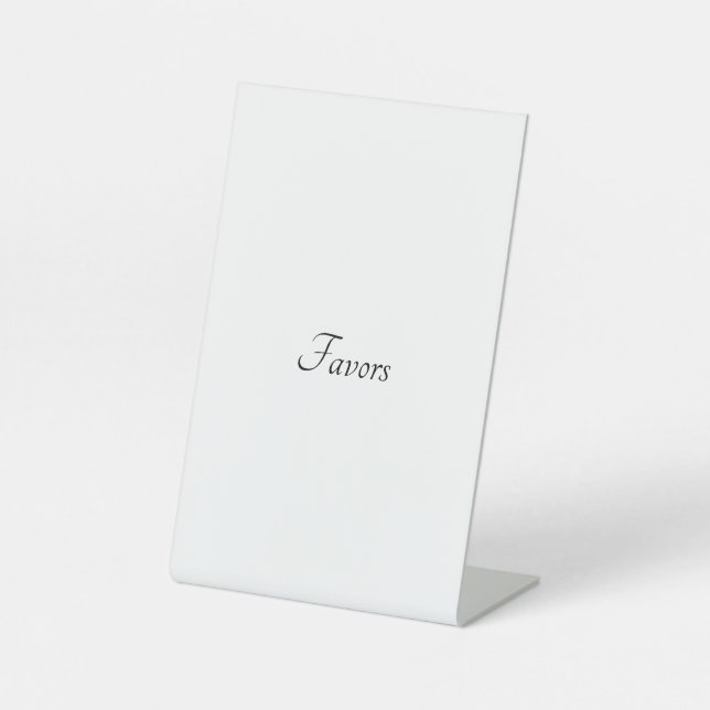 Wedding Favors Table Sign! Add images and text! Pedestal Sign (Front)
